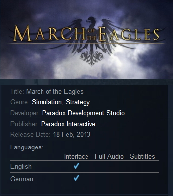 March of the Eagles Steam - Click Image to Close